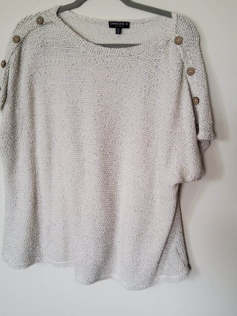 Chances R Knit Short Sleeve Sweater Plus Size 2X